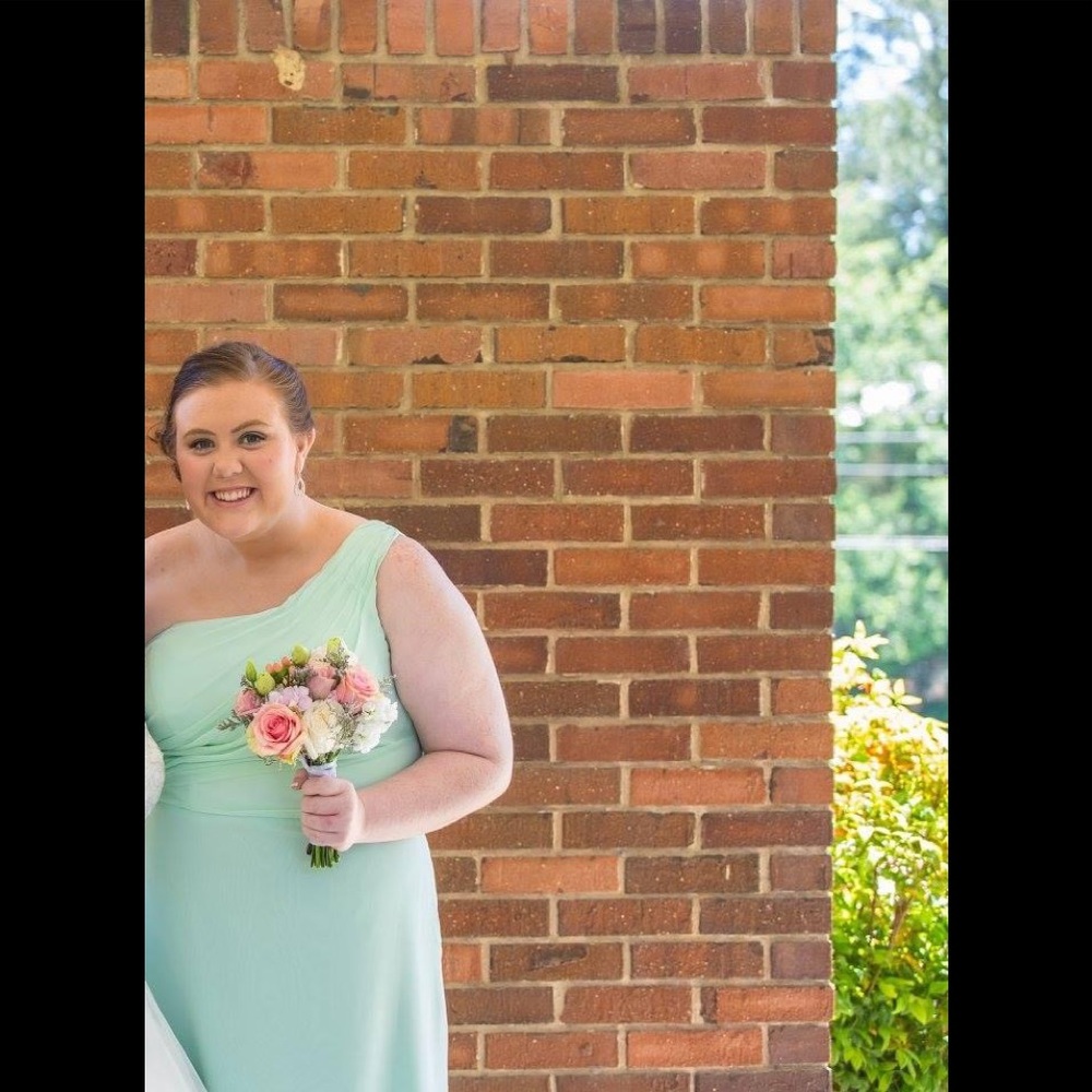 Mint Green Bridesmaid Dress! One shoulder!